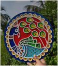 Handmade Peacock Lippan Art Wall Decor