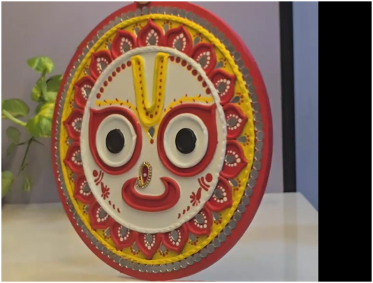 Handmade Jagannath Face Wall Art | Traditional Indian Home Decor