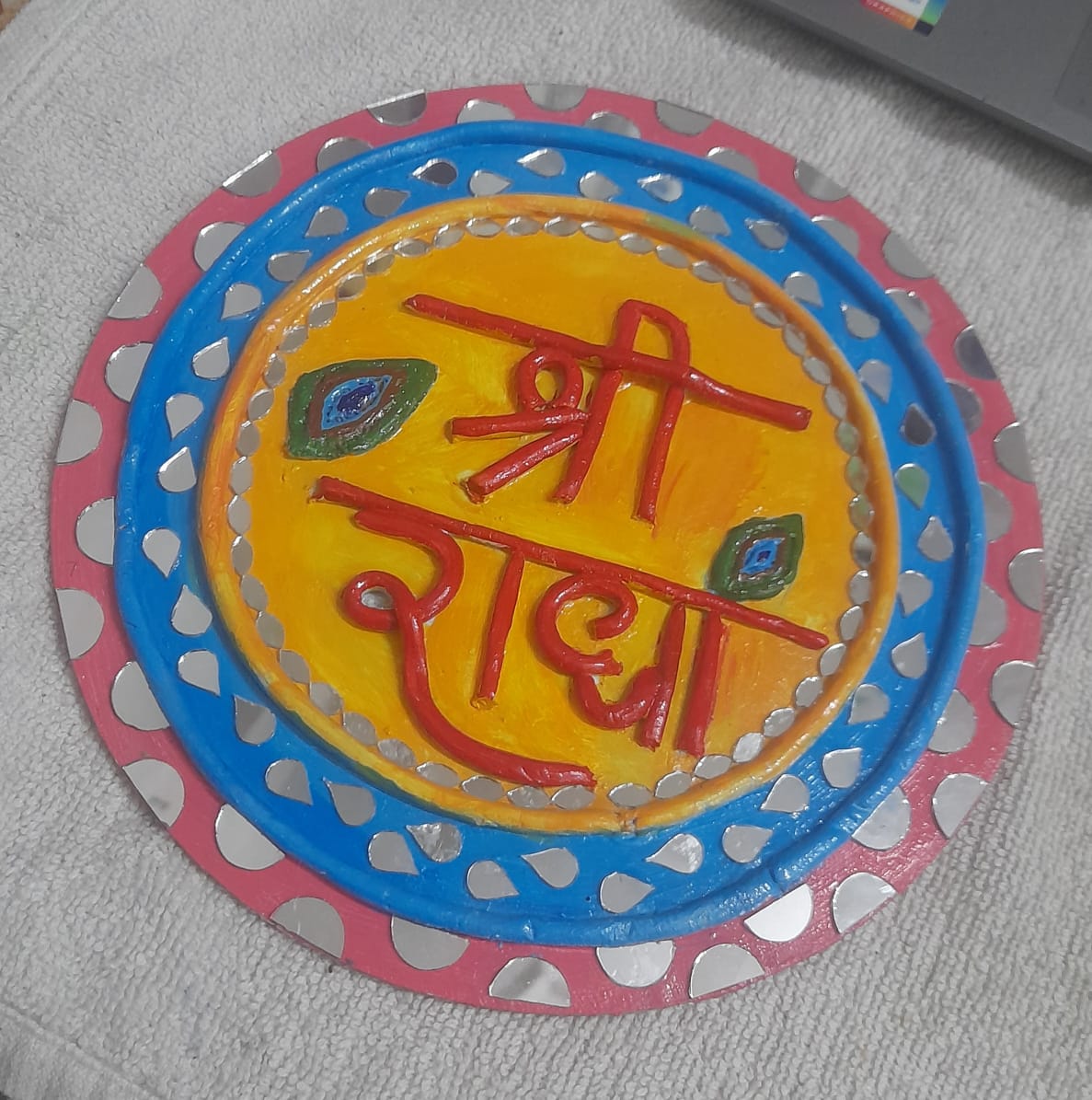 Handmade Lippan Art Wall Decorshree radhe
