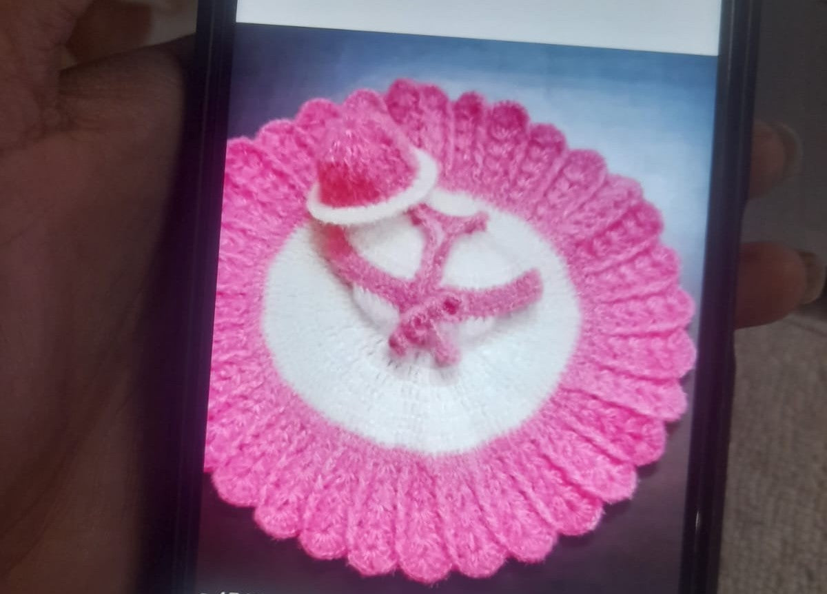 Handmade Crochet Pooja ladoo gopal dress poshak  (Woolen)